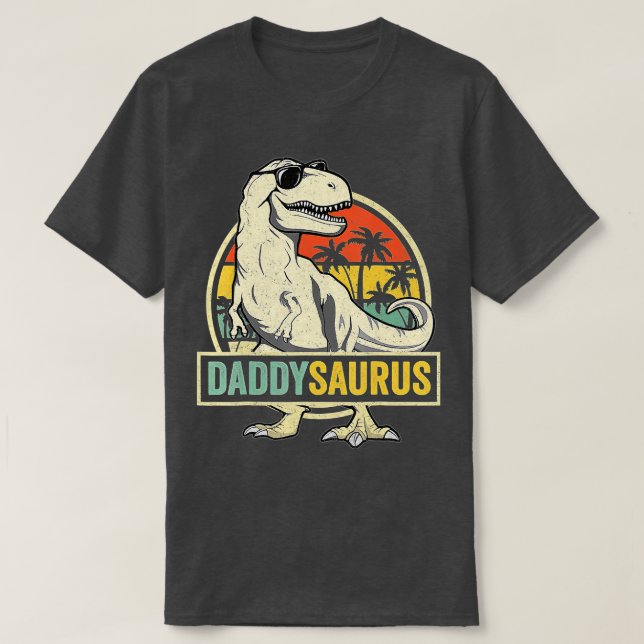 Camiseta Matéria Pai Surus Daddysaurus T Rex Dinosaur (Frente do Design)