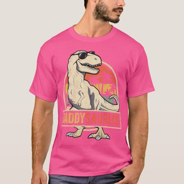 Camiseta Matéria Pai Surus Daddysaurus T Rex Dinosaur (Frente)