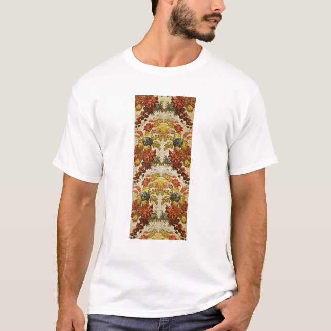 Camiseta Matéria têxtil com um teste padrão floral de (Frente)
