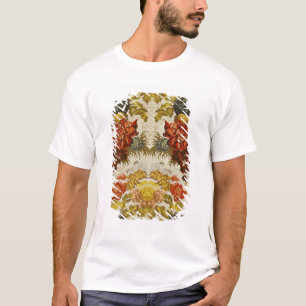 Camiseta Matéria têxtil com um teste padrão floral de