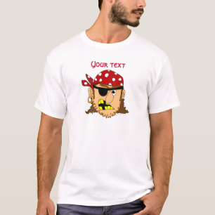 Camiseta Material customizável do pirata do homem do pirat