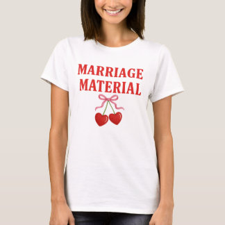 Camiseta Material de casamento laço de cereja