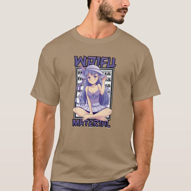 Camiseta Material de Waifu Anime (Frente)