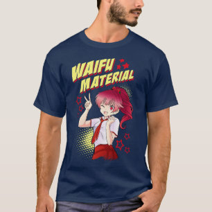 Camiseta Material de Waifu Fofo Garota Adorável Kawaii