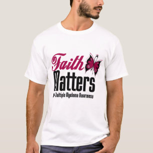 Camiseta MATÉRIAS da FÉ do mieloma múltiplo