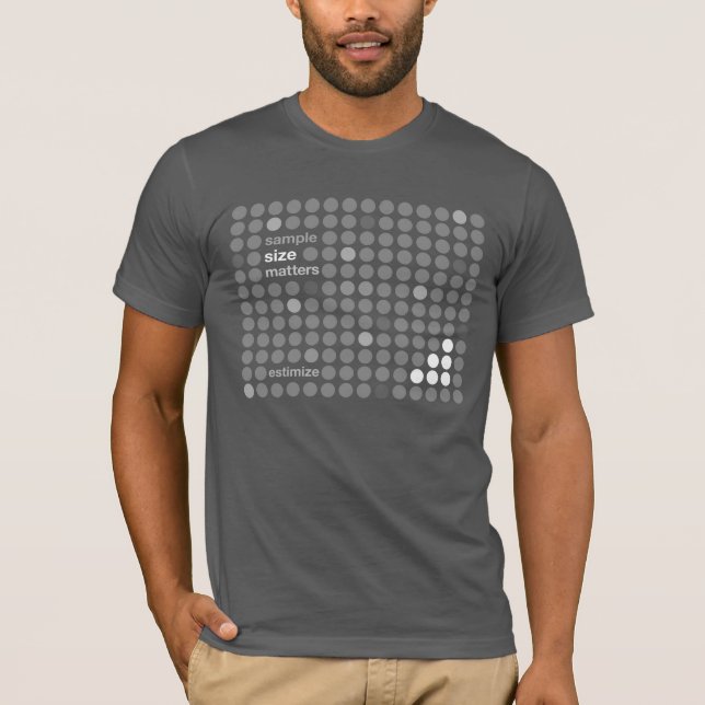 Camiseta Matérias do tamanho da amostra - Estimize (Frente)