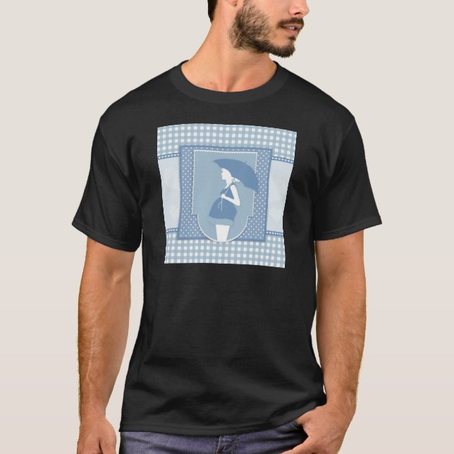 Camiseta maternidade azul (Frente)