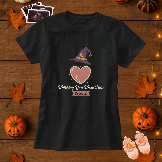 Camiseta Maternidade De Halloween A Ver Que Estavas Aqui Em (Criador carregado)