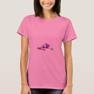 Camiseta Maternidade De Peeking Da Baby Girl