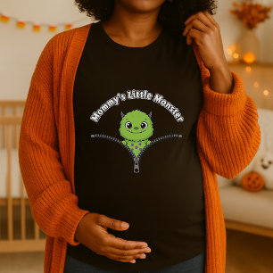 Camiseta Maternidade de Perekaboo Baby Monster Halloween