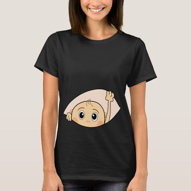 CAMISETA MATERNIDADE ENGRAÇADA, GRAVIDEZ, GRÁVIDA (Frente)