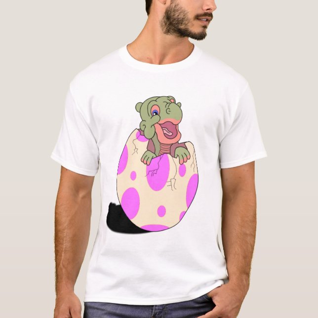 CAMISETA MATERNIDADE INFANY DO OVO DE CHOQUE DO DINOSSAURO (Frente)