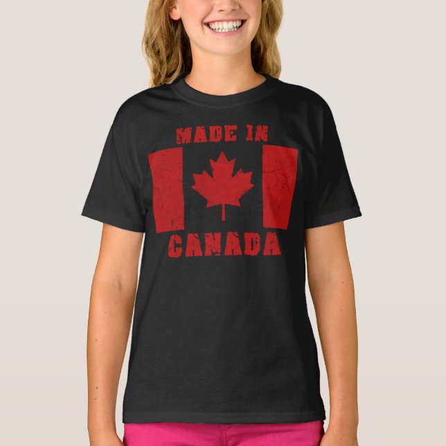 Camiseta maternidade "Made in Canada" (Frente)