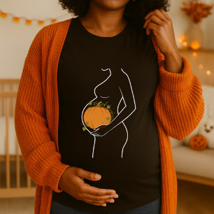 Camiseta Maternity Halloween Pumpkin Dentro Belly