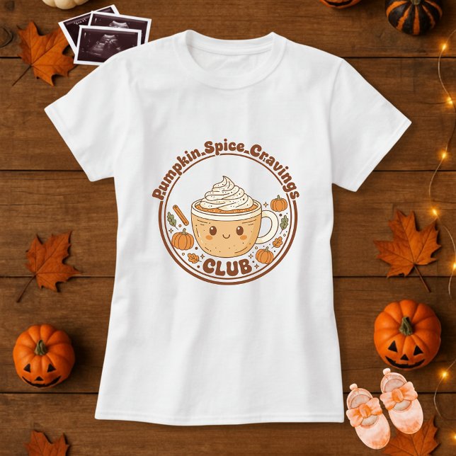 Camiseta Maternity Pumpkin Spice Cravings Club (Criador carregado)