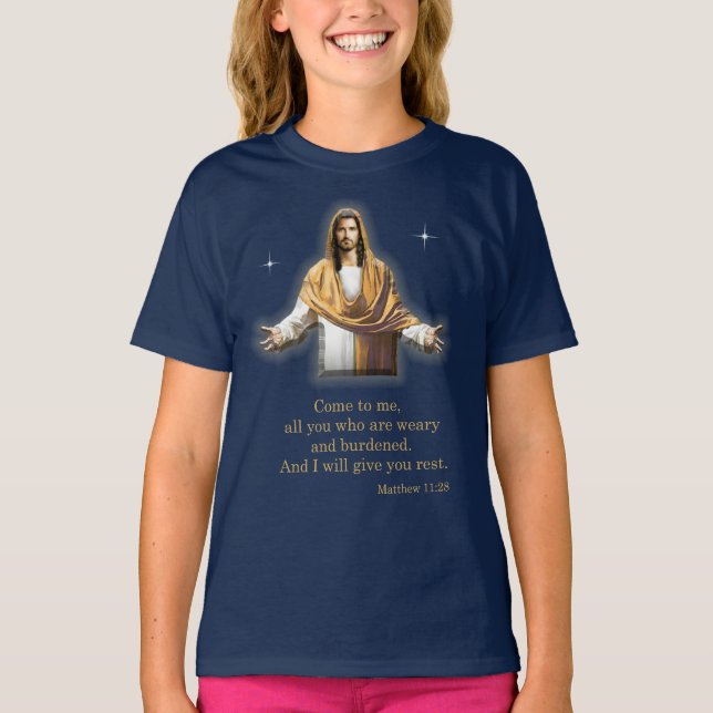 Camiseta Mateus 11:28 (Frente)