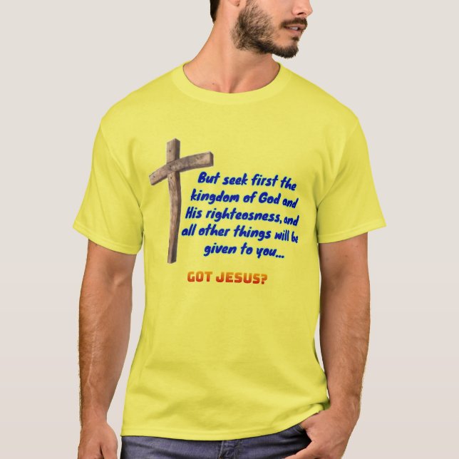 Camiseta Mateus 6:33 Cruz (Frente)