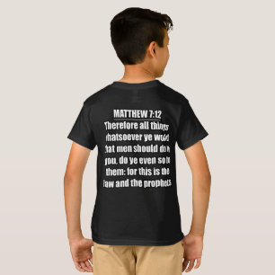 Camiseta Mateus 7:12 Tipografia da Bíblia KJV