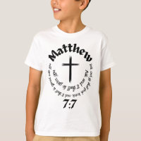 Mateus 7:7 Bíblia Circular Verso E Cruz Central