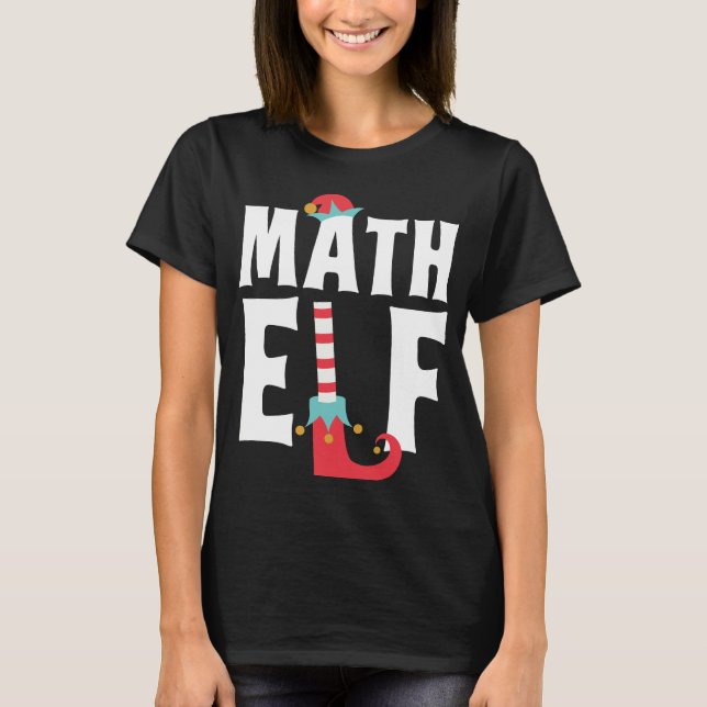 Camiseta Math Elf Cute Engraçado Encantador de Matemática (Frente)