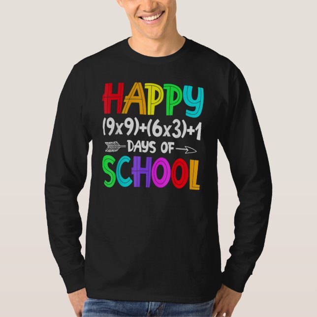 Camiseta Math Formula 100 Days Of School  Math Teacher 100t (Frente)