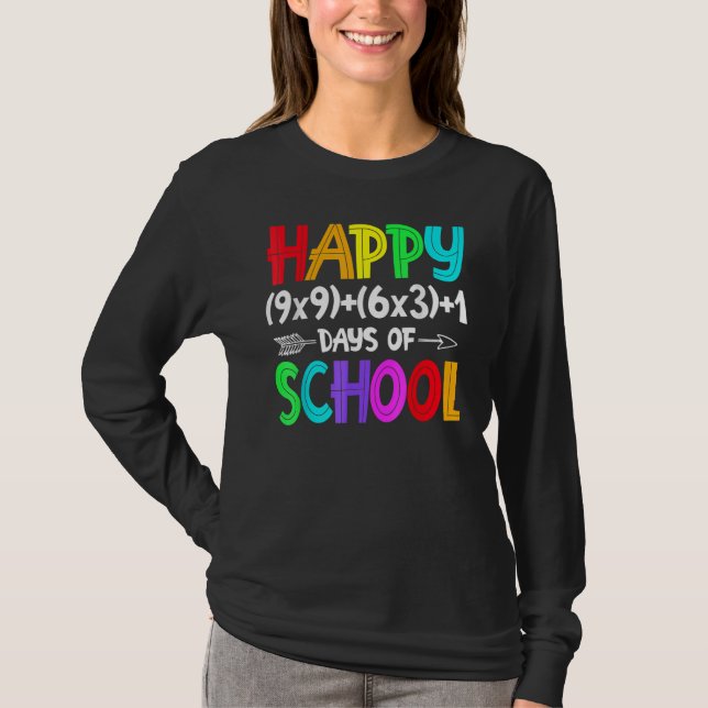Camiseta Math Formula 100 Days Of School  Math Teacher 100t (Frente)