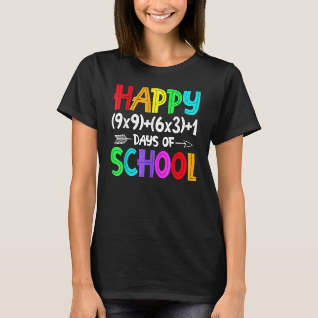 Camiseta Math Formula 100 Days Of School  Math Teacher 100t (Frente)