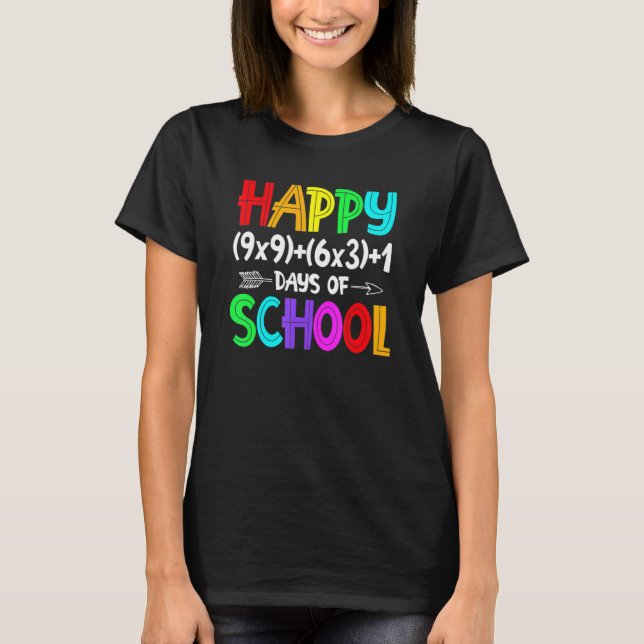 Camiseta Math Formula 100 Days Of School  Math Teacher 100t (Frente)