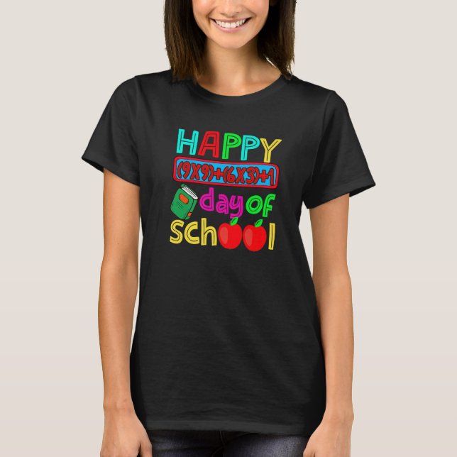 Camiseta Math Formula Happy 100 Days Of School 100th Day Te (Frente)