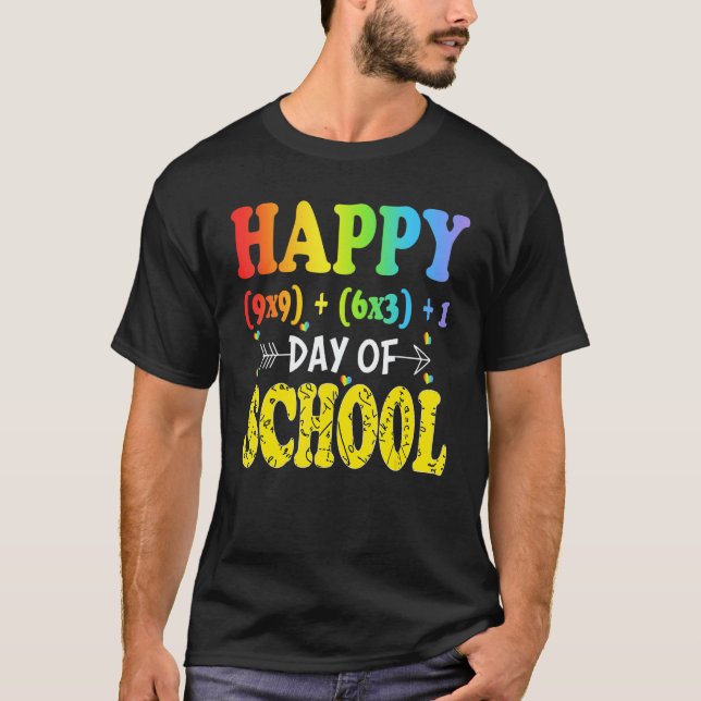 Camiseta Math Formula Happy 100 Days Of School 100th Day Te (Frente)