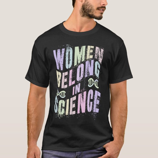 Camiseta Math Girls WOMEN BELONG In SCIENCE Squad Technolog (Frente)