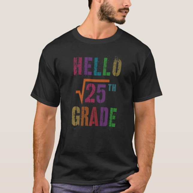 Camiseta Math Hello 5 Grare Root 25 Stud Professor S (Frente)