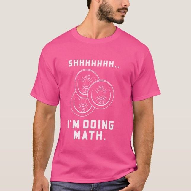 Camiseta Math Lover Gym Engraçado Engraçado Citação de Peso (Frente)