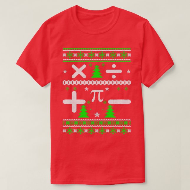 Camiseta Math Math Ugly Christmas Sweets Xmas (Frente do Design)