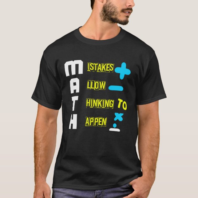 Camiseta MATH MISTAKES ALLOW THINKING TO HAPPEN Geometrie M (Frente)