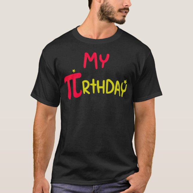 Camiseta Math My Pi Birthday Engraçado Geek Presente Math L (Frente)