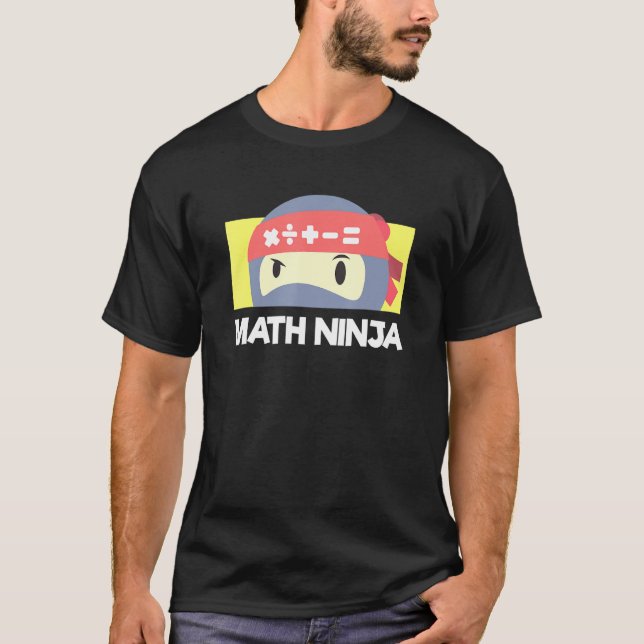 Camiseta Math Ninja Para Professora De Matemática (Frente)