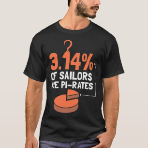 Camiseta Math Pi Pirate Engraçado