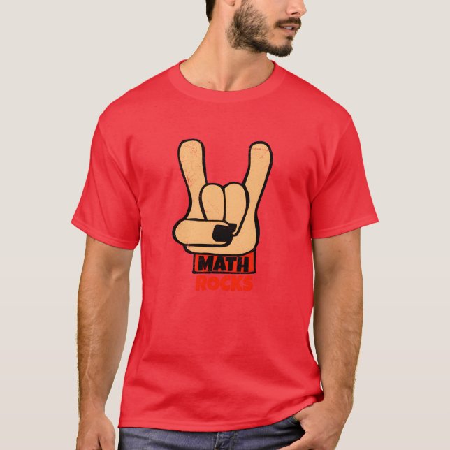 Camiseta Math Rocks Rock and Roll Funny Math Gift Idea fami (Frente)