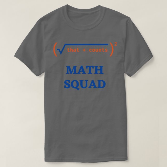 Camiseta Math Squad Math amante Math Teacher Gift 2 (Frente do Design)