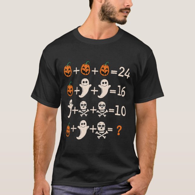 Camiseta Math Teacher Halloween Algebra Operation Mathemati (Frente)