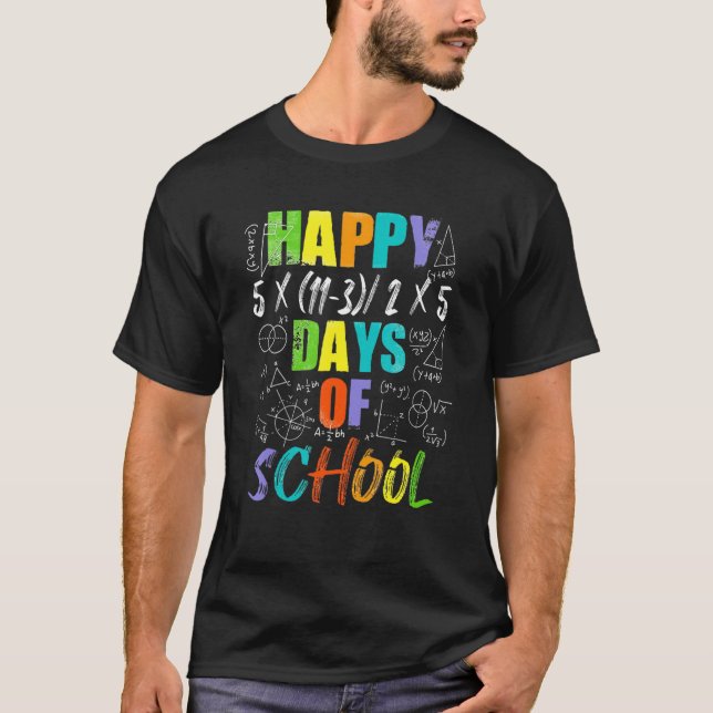 Camiseta Math Teacher Happy 100th Day Of School Equations_2 (Frente)