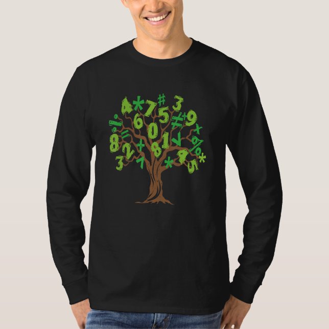 Camiseta Math Tree I Tree Math Symbols Numbers Trees Math (Frente)