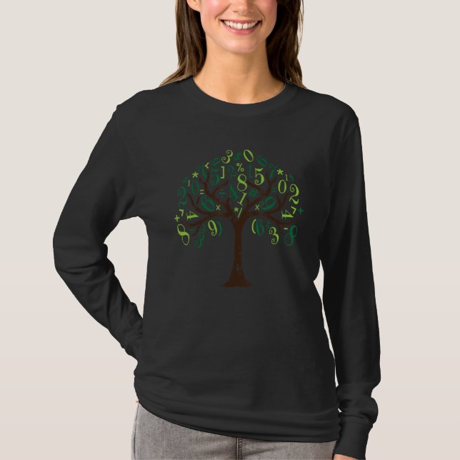 Camiseta Math Tree I Tree Math Symbols Numbers Trees Math_1 (Frente)