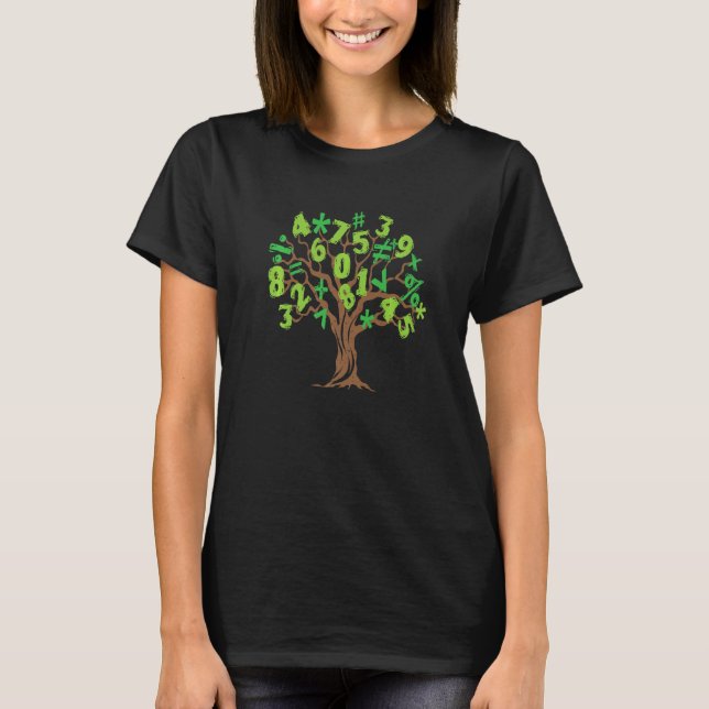 Camiseta Math Tree I Tree Math Symbols Numbers Trees Math P (Frente)