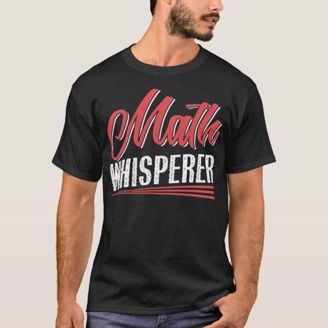 Camiseta Math Whisperer grande pensamento vermelho (Frente)
