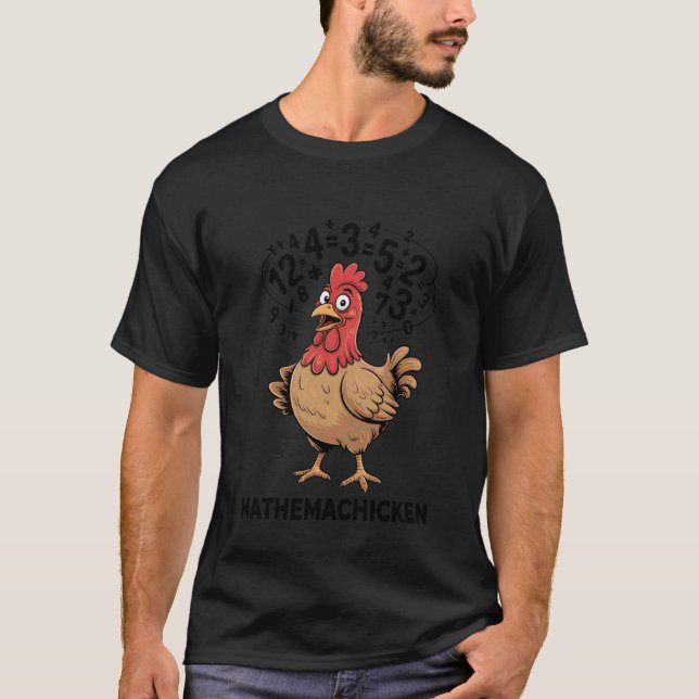 Camiseta Mathemachicken Professor de Matemática Engraçado G (Frente)