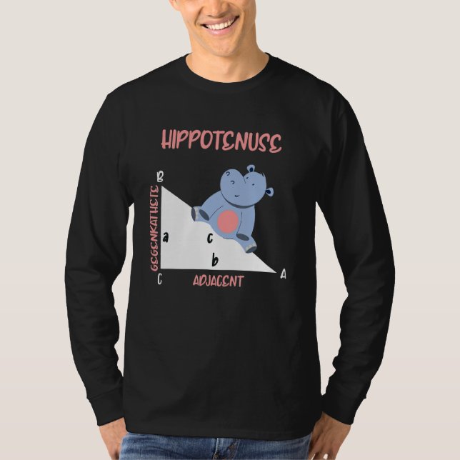 Camiseta Mathematician Hippotenuse Hippo Triangle (Frente)