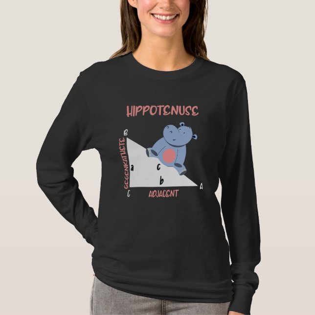 Camiseta Mathematician Hippotenuse Hippo Triangle (Frente)