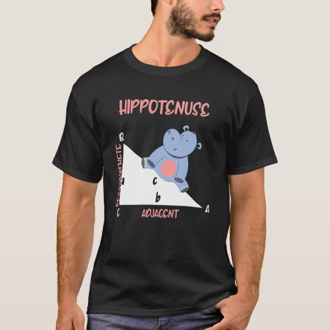 Camiseta Mathematician Hippotenuse Hippo Triangle (Frente)